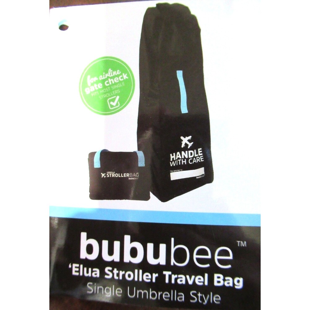 BuBuBee Elua Stroller Travel Bag Single Umbrella Style Black 47" X 12" X 12" NEW